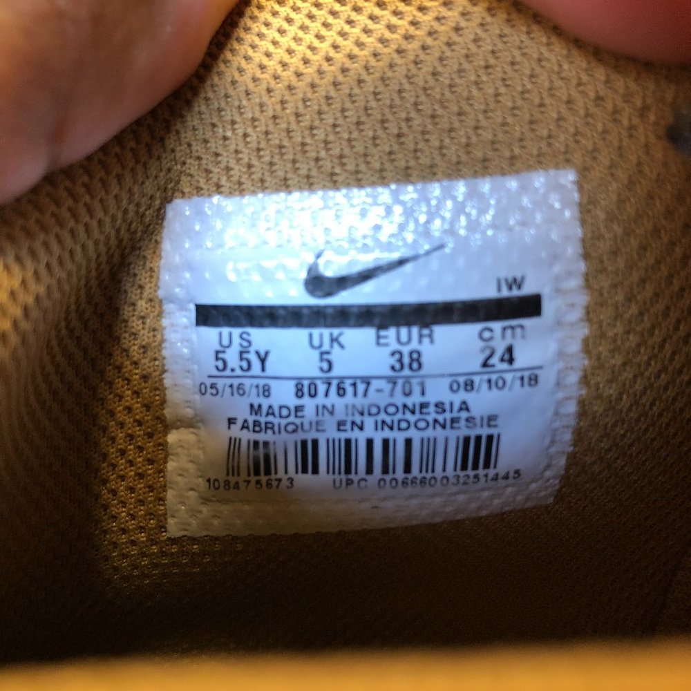 ~Used W/O Box! Youth Nike Air Force 1 High Wheat Sneakers Size 5.5Y - Picture 6 of 6
